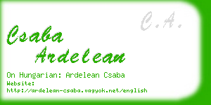 csaba ardelean business card